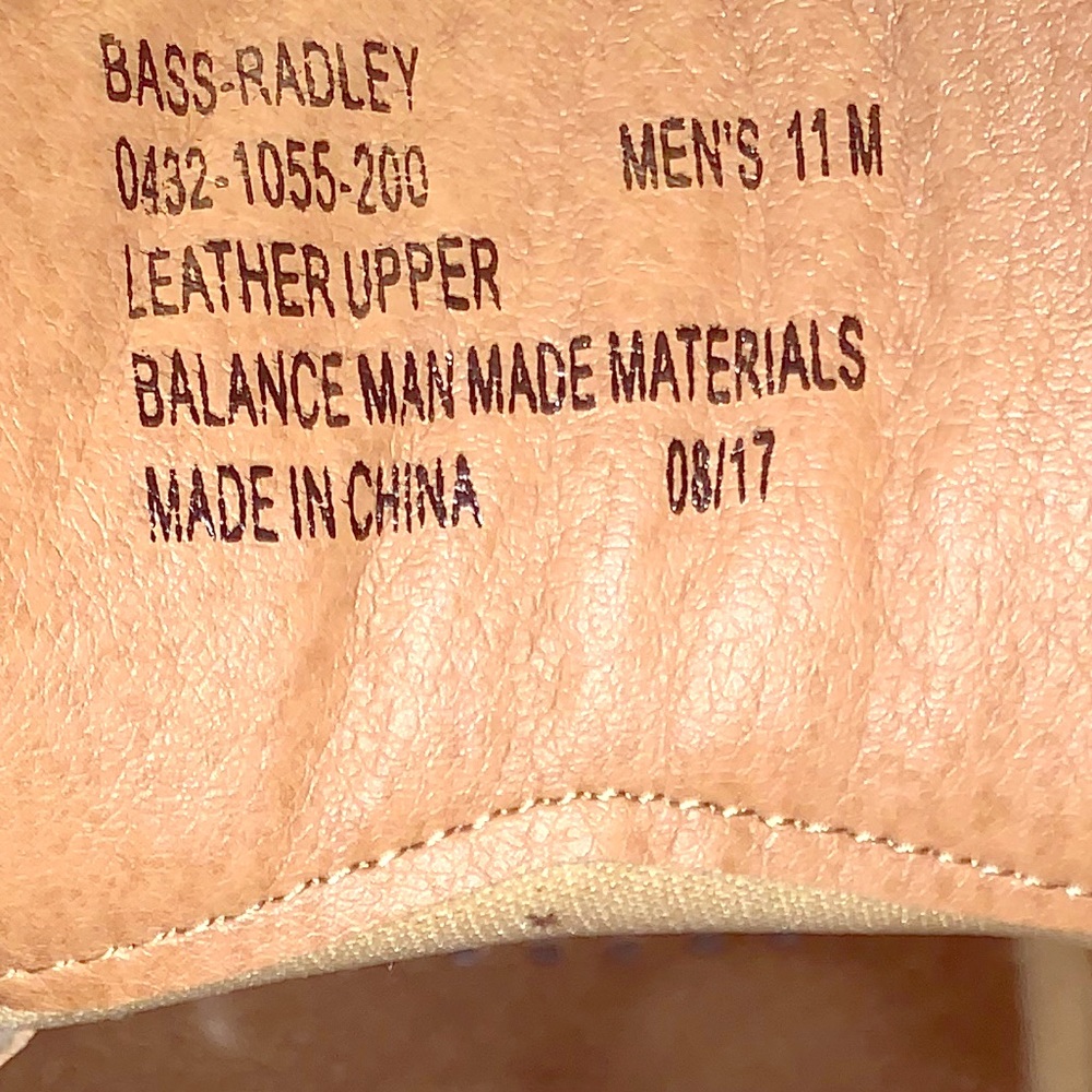 Bass & Co Radley Mens Size 11M Brown Leather